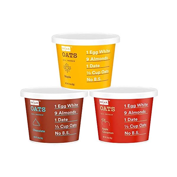 RXBAR, RX A.M. Oats, Variety Pack, 9ct, 2.18oz Cups, 9 Gluten Free Oatmeal Cups