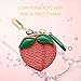 fruit coin purse keychain Strawberry lemon cherry orange peach Pear red appleCoin Purse Cute Handmade Mini Coin