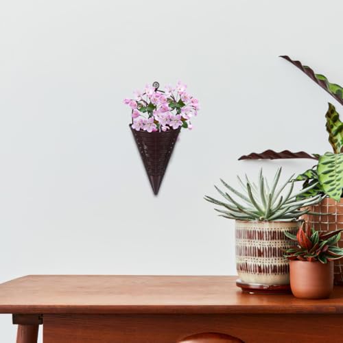 3Pcs Orchid Hanging Baskets, Rustic Wall Planters, Brown Woven Pp Material, for Flowers and Greenery, Home Decor, 12.4 X 5.5 X 2.8 Inches 4 3Pcs Orchid Hanging Baskets, Rustic Wall Planters, Brown Woven Pp Material, for Flowers and Greenery, Home Decor, 12.4 X 5.5 X 2.8 Inches - Image 4