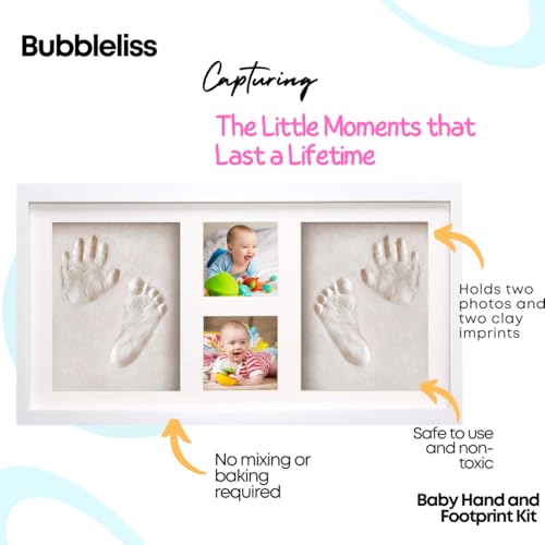 Baby Hand and Footprint Kit Makes A Great Gift Present for Birthdays, Christenings and Baby Showers, Newborn Baby Keepsake Frames - Image 3