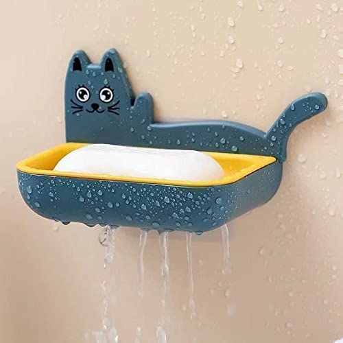 AP & ZP Beautiful Plastic Soap Holder/Soap Box Cat Shape Soap Dish Case Holder Bathroom Accessory