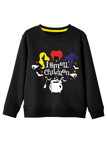 Image of Remimi Kids Halloween Sweatshirt Long Sleeve Thanksgiving Tops 3-14 Years
