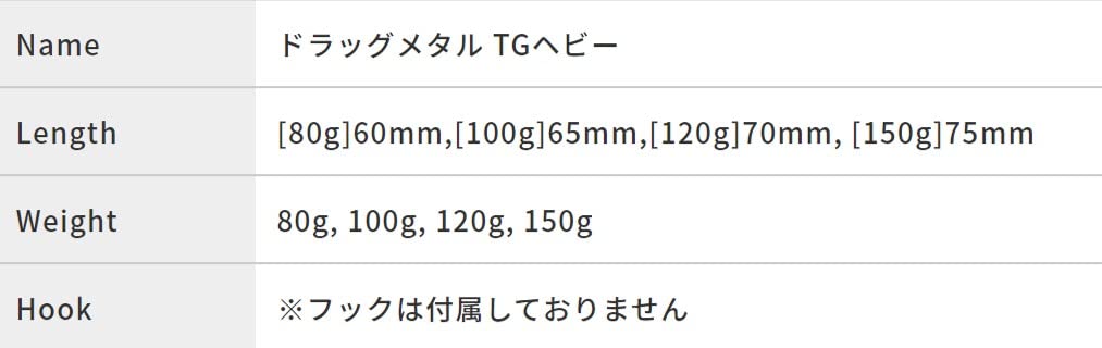 DUO Metal Jig Drag Metal Cast Tungsten