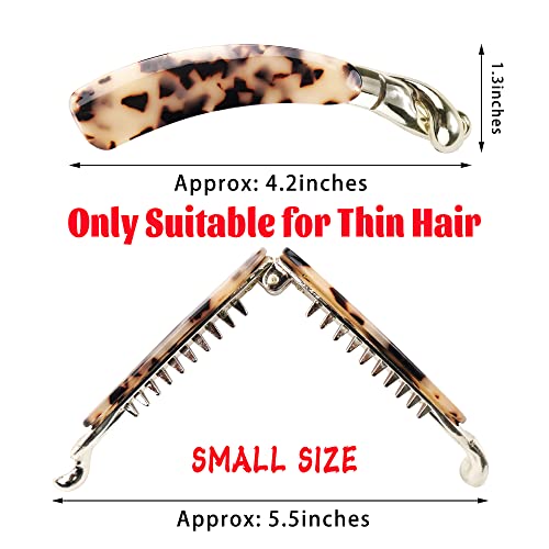Dealeachday 6 Pieces 4.3 Inch Large Banana Clips Nonslip Clincher Combs Banana Combs Strong Hold Ponytail Holder Clip For Women And Girls #TOP1