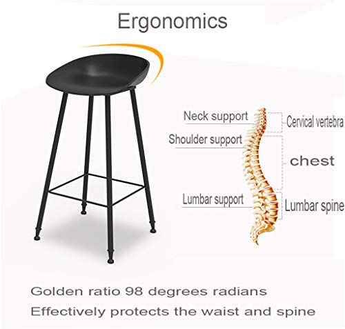 Barstool design en fer forgé robuste chaise de bar de 65 cm - 6