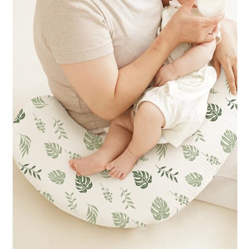 image for Coreeky Muslin Nursing Pillow Covers, 2 Pack, Soft & Adorable Slipcove