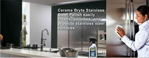 Cerama Bryte Protective Stainless Steel Cleaning Polish with Mineral Oil, 16 Ounce