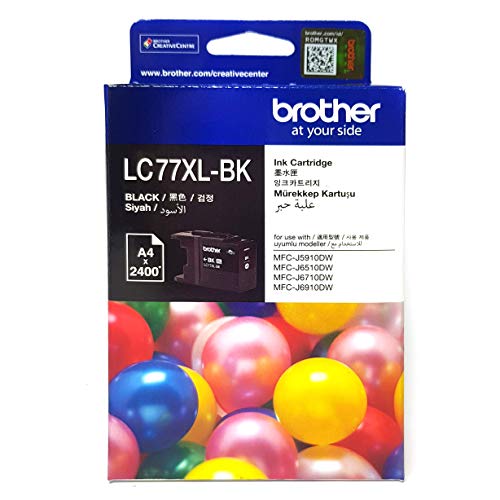 Brother LC-77XLBK cartouche d'encre noir idéale pour le télétravail
