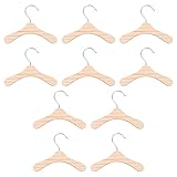NUOBESTY 10pcs Wood Standard Hangers Dog Clothes Hangers Wooden Clothes Hangers Coat Trouser Slack...