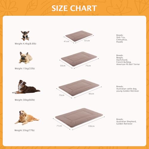 PET SPPTIES Hundebett Weiches und Warmes Matten Hundekissen Waschbarn kuschelig Umkehrbar Haustier Sofakissen PS085 (61X41 cm, Khaki)