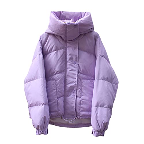 Doudoune d'hiver pour femme chaude et ample couleur violette
