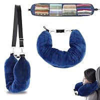 Oreiller De Voyage En U - Coussin Cervical Remplissable Et Portable Pour Voiture, Avion, Bureau (Noir) - 4