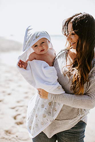Image of Copper Pearl Hooded Bath Towels Premium Knit /Terry Cloth Baby Towels with Hood, Pockets, and Cool Designs - Great to Gift and Make Bath Time Fun - Baby Bath Towel, Chip