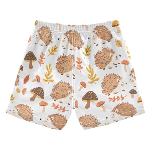 senya Mushroom Hedgehogs Boys Swim Trunks Toddler Shorts Swimwear Boardshorts2