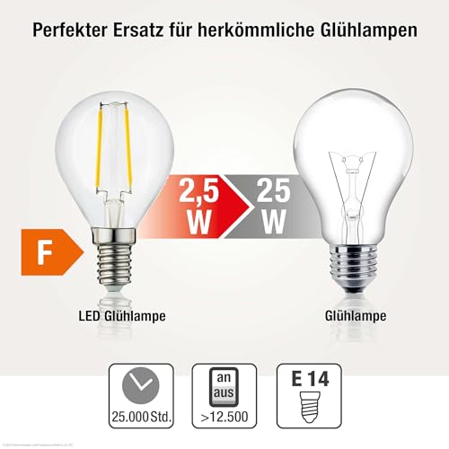hellum E14 LED Warm White Light Bulbs in Pack of 5, Energy-Saving Bulbs E14 with 2.5 W Replaces Bulb 25 W with E14 Socket - Image 3