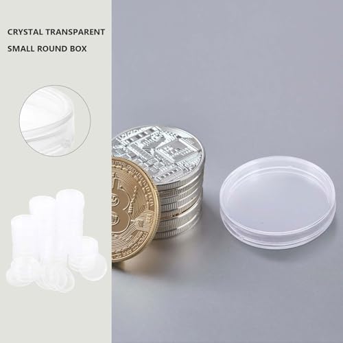 Capsulas para Monedas Contenedor Plástico Transparente 200 pzas miniatura 7
