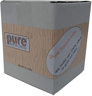 Pure Source India Round With Lid Clay Dahi Handi, 1 Ltr, 1 Piece, Brown, Unlglazed Teracotta, 1 Liter