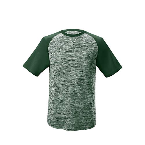 EvoShield Youth E304 Performance Pullover Tech Tee, Dark Green - Large