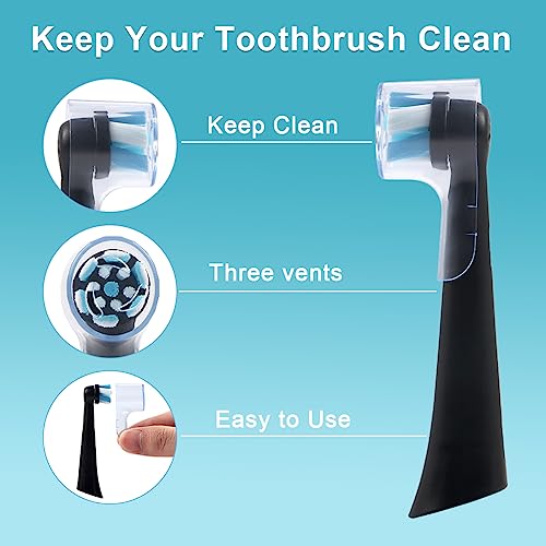 6 Pack Toothbrush Heads Dustproof Cover Compatible With Oral B, Fits For Oral-B Io Series, Pro 1000, 1500, 5000, 7500 Electric Toothbrush, Protects Brush Head And Convenient Travel (Mixing Colors) #TOP3