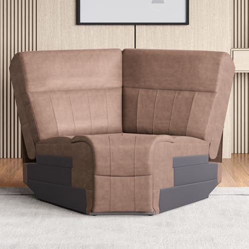 Image of Home Centre | Denver Fabric 1-Seater Wedge Recliner | Recliner Sofa for Living Room | Pine Wood | Brown | 2 Year Warranty