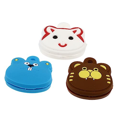 OSOLADY 3Pcs Cartoon Tennis Racket Dampener Vibration Absorber for Racket Control Reduces Shock Fun Animal Design Tiger Rabbit for Players