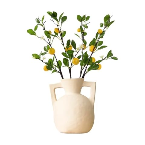 ucky Artificial Lemon Branches，4pcs of 27 Inch, Realistic Green Leaves and Yellow Lemon Fruit, Spring Summer Decoration Plants, Kitchen Decor Plants, Home Decor Plants，Greenery Stems Cover