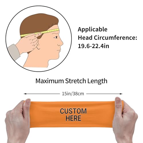Image of Custom Sports Headband Custom Sweatband Bandana Add Your Image Logo Text Number. Bulk Custom Men Or Women Moisture Wicking Ventilate Elastic ﻿Headband