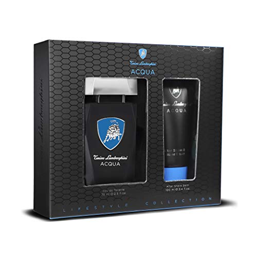 Tonino Lamborghini  Set de regalo de hombre ACQUA: Agua de tocador Spray 75 ml / 2.5 fl.oz. + Bálsamo para después de afeitar 100 ml / 3.4 fl.oz.  colección Lifestyle