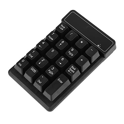 Teclado numérico de computadora de 19 teclas, teclado numérico inalámbrico mini USB, con mil teclas, resistente al agua, distancia de conexión inalámbrica de 10 m, escritura táctil, 5 millones de clics