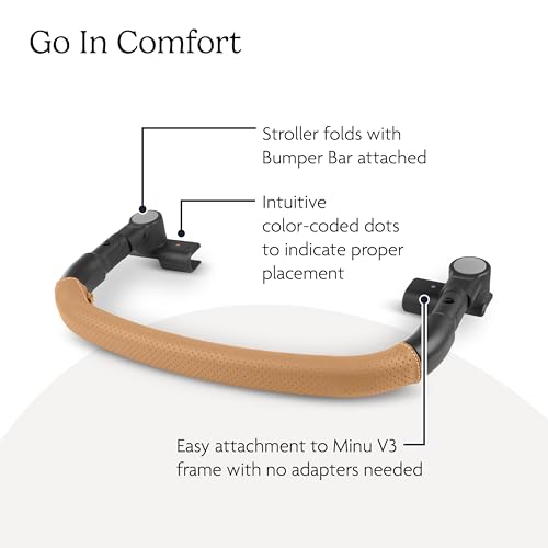 Image of UPPAbaby Bumper Bar for Minu V3 Stroller - Quick Attachment - Folds with Stroller - Sand