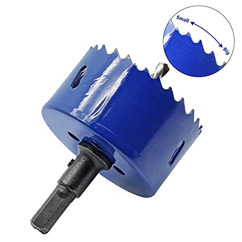 Image of Luomorgo 64mm /2-1 /2 inch Hole Saw, 1 1 /4 inch Cutting Depth HSS Bi-Metal Hole Cutter for Wood Cornhole Boards Plastic Drywall & Metal Sheet