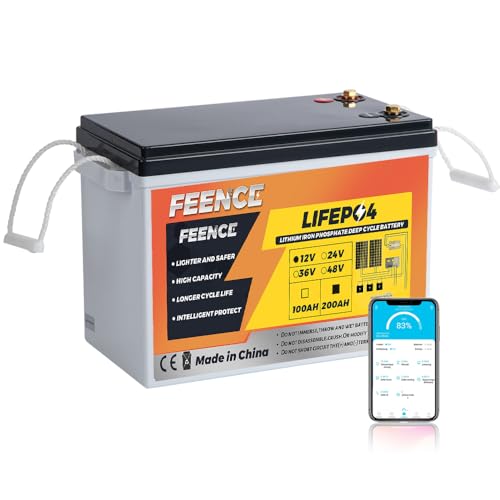 FEENCE MINI 200ah Lifepo4 12v Lithium Batterie mit Bluetooth 200A BMS, Autobatterie, Lithium Batterie 12v 200ah, 2560Wh Lastleistung für Wohnmobile, Boat,Solaranlagen,Marine, Trolling Motor, Camper FEENCE MINI 200ah Lifepo4 12v Lithium Batterie mit Bluetooth 200A BMS, Autobatterie, Lithium Batterie 12v 200ah, 2560Wh Lastleistung für Wohnmobile, Boat,Solaranlagen,Marine, Trolling Motor, Camper