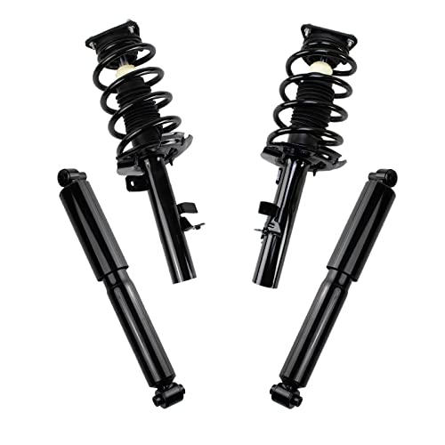 Image of TRQ Front and Rear Complete Strut Assembly & Shock Absorber Kit Complete Strut & Coil Spring Assembly Compatible with 2014-2018 Ford Transit Connect