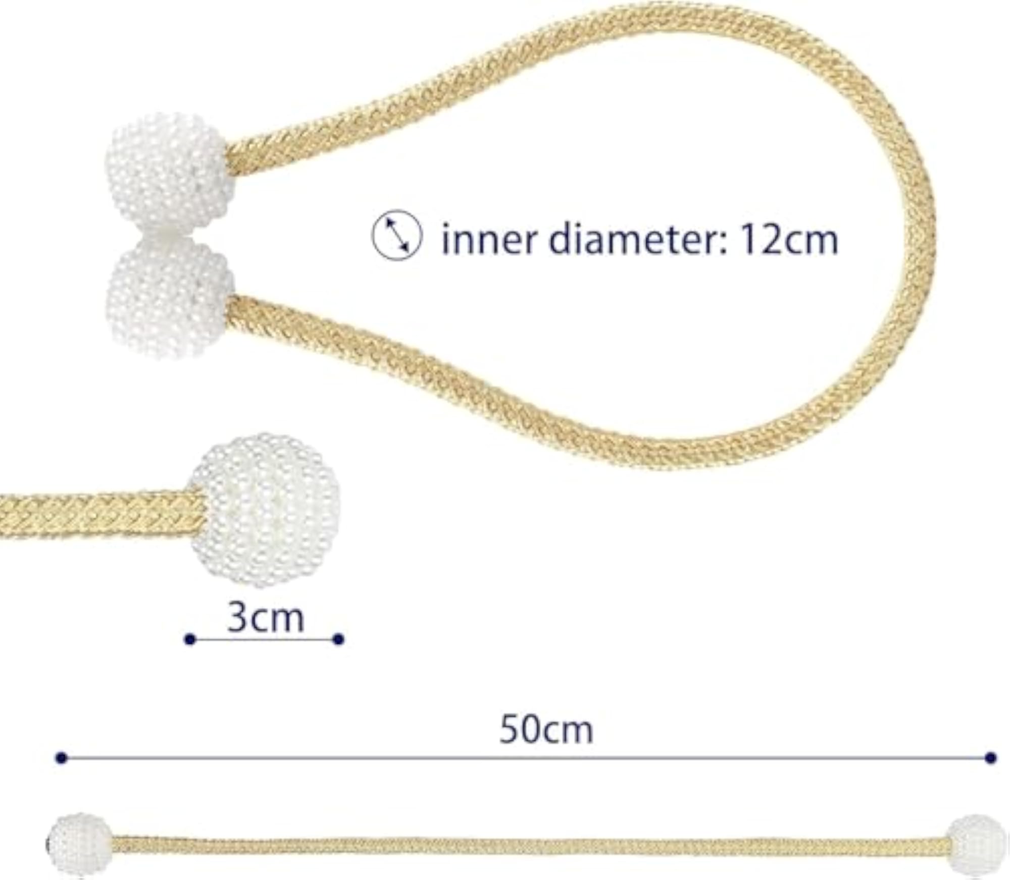 Premium Magnetic Curtain Tiebacks, Convenient Drape Tie Backs