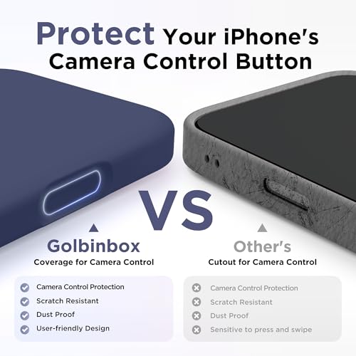 Image of GolbinBox Magnetic for iPhone 17 Case, Silicone Cover, Midnight Blue