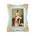 SIKOO Vintage Picture Frame 4x6 Antique Tabletop Wall Hanging Photo Frame with Glass Front for Home Decor (Green)
