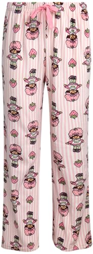 COCO BRANDS Strawberry Shortcake Womens Pajama Pants - Comfy Soft Lightweight Pajama Bottoms Sleepwear Lounge Pants for Women, Size,