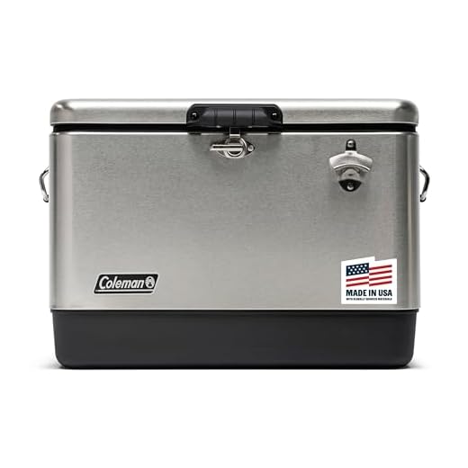 Coleman® Reunion 54 Qt. Steel Belted Cooler, Stainless Steel