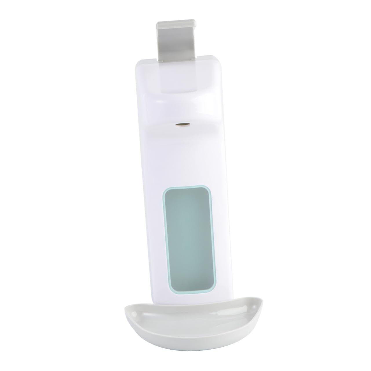 Dispensador de Jabón Líquido de Pared 1000ml Acero Inoxidable Abs | Blanco, Operación Manual Pulsador de Codo, 1 Pieza, Formato Colgante para Hotel y Hogar