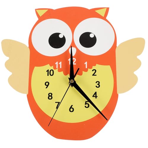 GALPADA Reloj de Pared Colgante Búho Silencioso Estilo Nórdico para Habitación Infantil Decoración Creativa sin