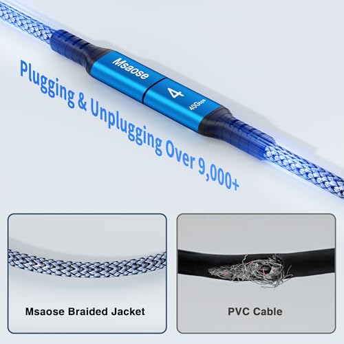 Cable USB 4 40Gbps para evitar cortes en monitores 4K y SSD 7