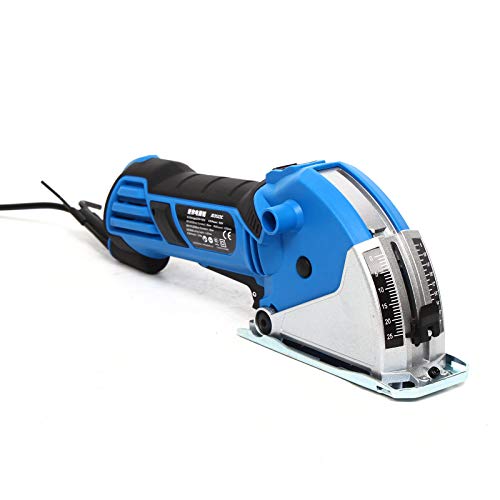 Mini Kreissäge Elektrische Handkreissäge 550W Tauchkreissäge 4200U/min Schnittstärke 0~27mm, mit 3 Sägeblätter zur Holz… – Bild 3