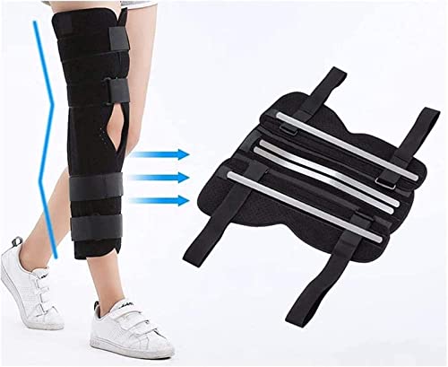Image of Adjustable Knee Support Joint Brace Knee Immobilizer For Recovery Knee Fractures (Color : Black, Size : L)