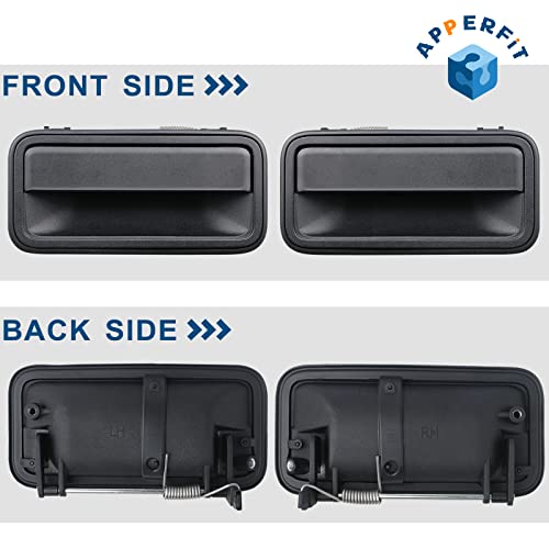 APPERFiT Rear Exterior Door Handles All Metal Compatible with 1995-1999 Chevrolet Chevy GMC C2500 C3500 K2500 K3500 Tahoe Yukon Suburban C1500 C2500 K1500 K2500