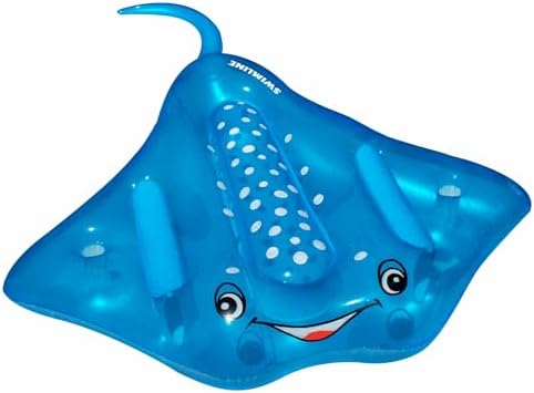 Swimline Manta Ray Inflatable Pool Ride On, Blue, 84" x 73" x 14"