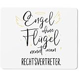 JUNIWORDS Mauspad Mousepad, Engel ohne Flügel nennt Man Rechtsvertreter (5179675)