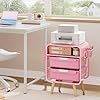 Amazon.com: SYKIARIOL Pink Nightstand,Cute End Table with Storage ...
