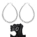 NAOMI 925 Sterling Silver Textured Ear Studs Large Round Hoop Earrings