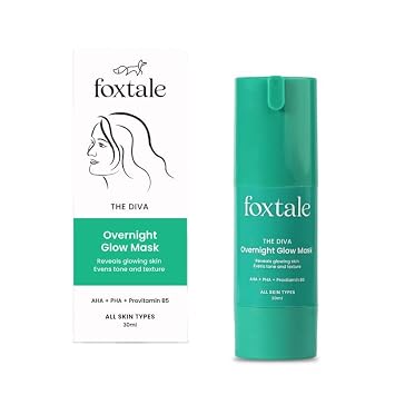 Overnight Glow Mask | Reduces Blackheads, Whiteheads | 30 Second Salon like Brightening Facial for Glowing Skin | Men & Women - 30ml