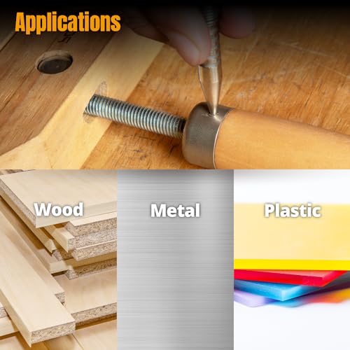 POWERTEC Conjunto de unhas de cabeça dupla, conjunto de unhas com mola sem martelo, 3/81.3 cm e 1/20